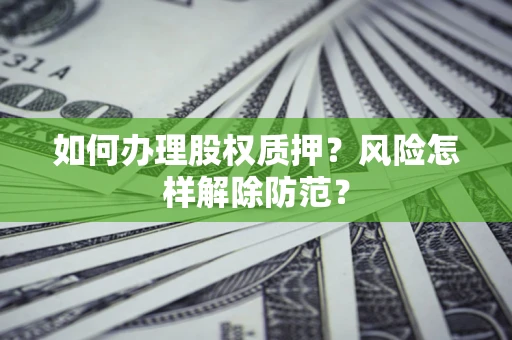 武汉如何办理股权质押？风险怎样解除防范？